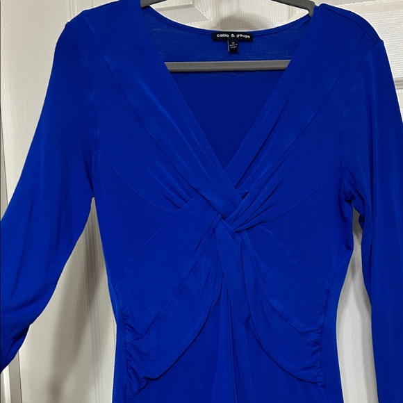 Cable & Gauge Tops - Cable & Gauge Cobalt Blue Long Sleeve Top